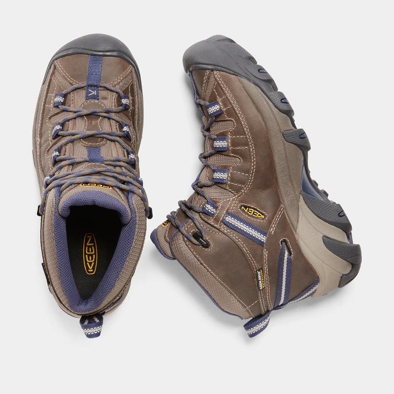 Keen Targhee II Waterproof Mid - Kadın Trekking Bot - Kahverengi/Mor - Türkiye (570814UJQ)